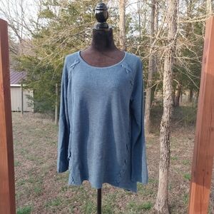 Design History Denim Blue Knit Pullover
